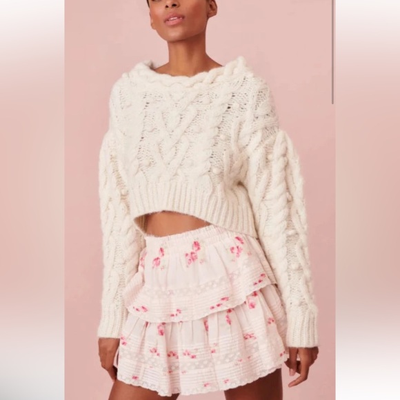 LoveShackFancy Dresses & Skirts - LoveShackFancy Ruffle Mini Skirt- Berry Moment